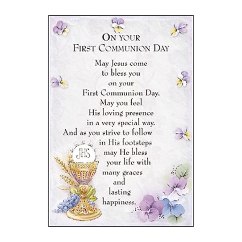first communion prayer card 800×800 12277 Rosemount Primary School